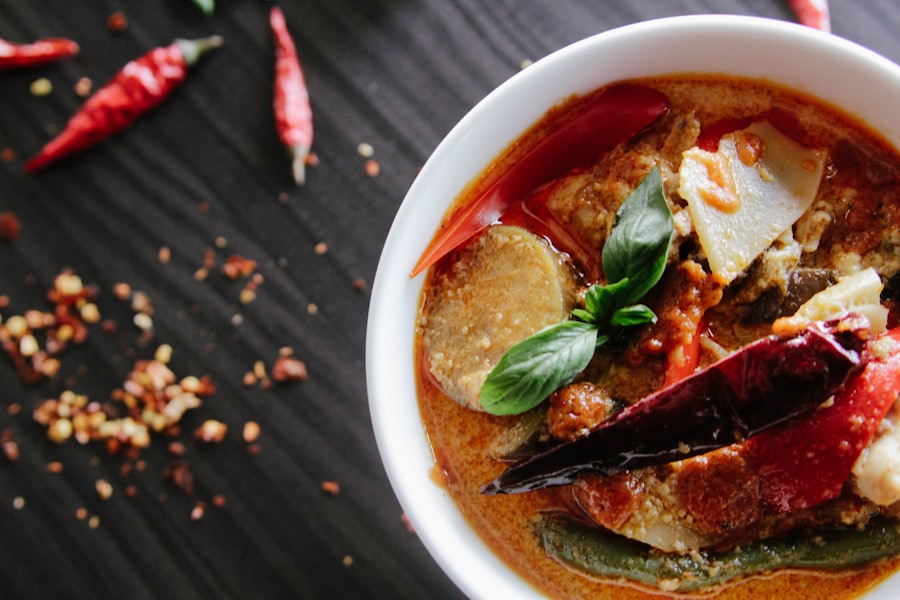 Thai-curry met kokosmelk